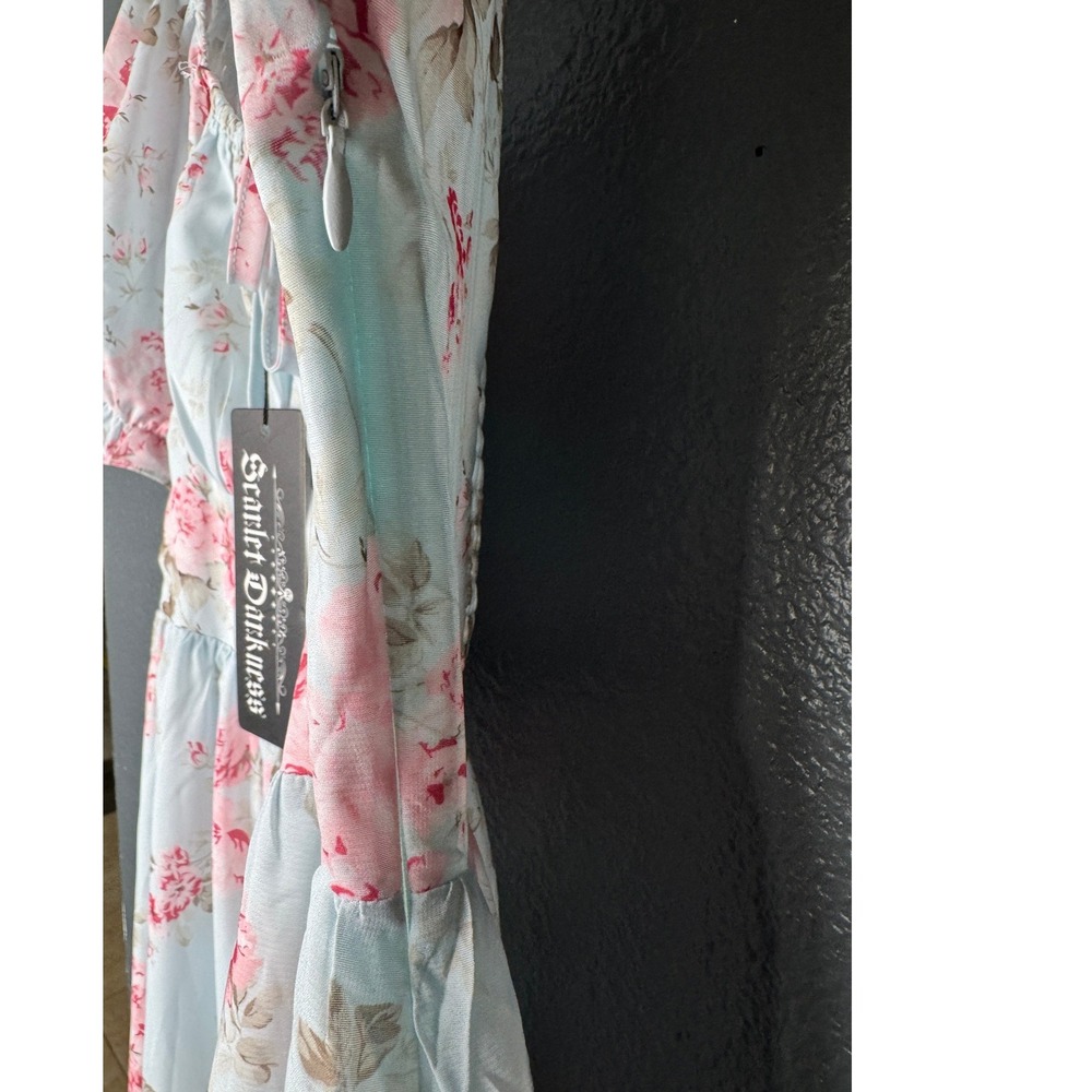 NWT Scarlet Darkness Renaissance Cottagecore Corset Dress Floral Milkmaid Small - Picture 8 of 8